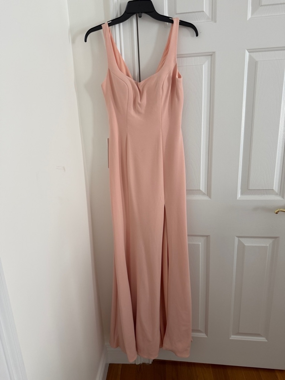 Azazie Blush Pink Maxi Gown with Front Slit